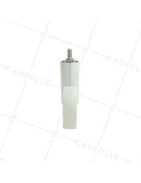RUEDA FUTURISTA BLANCA CON VARILLA ROSCADA DE 8 MM CON UN DIÁMETRO DE 65 MM CARGA 50 KG - GRAVITY65TFW8