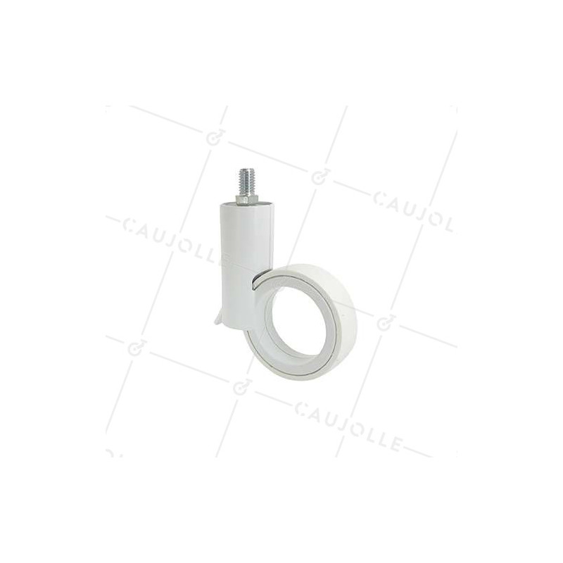 RUEDA FUTURISTA BLANCA CON VARILLA ROSCADA DE 10 MM DIÁMETRO DE 65 MM CAPACIDAD DE CARGA DE 50 KG - GRAVITY65TFW10