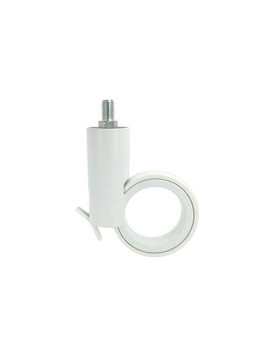 RUEDA FUTURISTA BLANCA CON VARILLA ROSCADA DE 10 MM DIÁMETRO DE 65 MM CAPACIDAD DE CARGA DE 50 KG - GRAVITY65TFW10