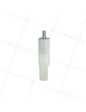 RUEDA FUTURISTA BLANCA CON VARILLA ROSCADA DE 10 MM DIÁMETRO DE 65 MM CAPACIDAD DE CARGA DE 50 KG - GRAVITY65TFW10