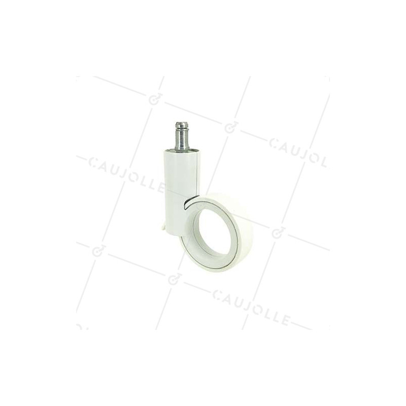 RUEDA FUTURISTA BLANCA CON PLATINA LISA DE 11 MM DIÁMETRO DE 65 MM CAPACIDAD DE CARGA DE 50 KG - GRAVITY65TLW11