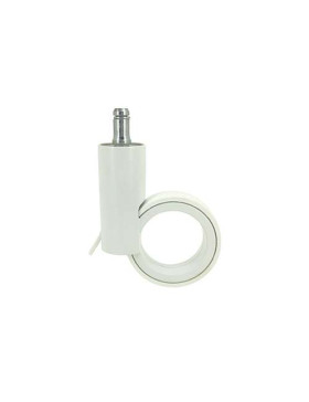 RUEDA FUTURISTA BLANCA CON PLATINA LISA DE 11 MM DIÁMETRO DE 65 MM CAPACIDAD DE CARGA DE 50 KG - GRAVITY65TLW11
