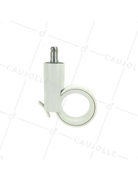 RUEDA FUTURISTA BLANCA CON PLATINA LISA DE 11 MM DIÁMETRO DE 65 MM CAPACIDAD DE CARGA DE 50 KG - GRAVITY65TLW11