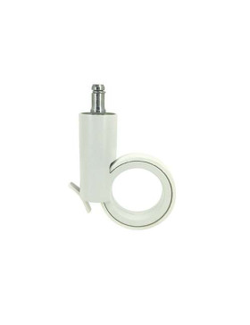 RUEDA FUTURISTA BLANCA CON PLATINA LISA DE 11 MM DIÁMETRO DE 65 MM CAPACIDAD DE CARGA DE 50 KG - GRAVITY65TLW11