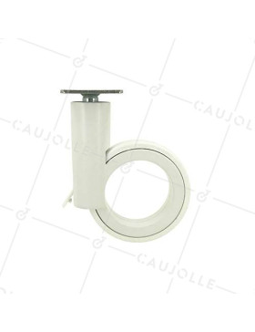 RUEDA FUTURISTA BLANCA CON PLACA CON UN DIÁMETRO DE 90 MM CARGA 50 KG - GRAVITY90PW