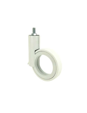 RUEDA FUTURISTA BLANCA CON VARILLA ROSCADA DE 8 MM CON UN DIÁMETRO DE 90 MM CARGA 50 KG - GRAVITY90TFW8