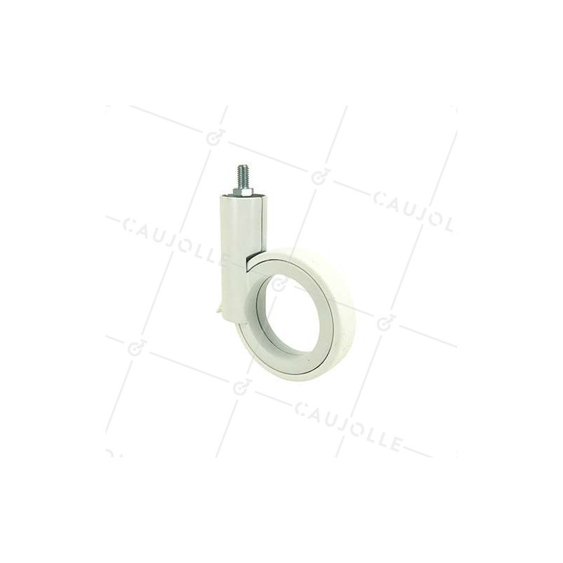 RUEDA FUTURISTA BLANCA CON VARILLA ROSCADA DE 8 MM CON UN DIÁMETRO DE 90 MM CARGA 50 KG - GRAVITY90TFW8