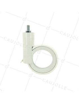 RUEDA FUTURISTA BLANCA CON VARILLA ROSCADA DE 8 MM CON UN DIÁMETRO DE 90 MM CARGA 50 KG - GRAVITY90TFW8