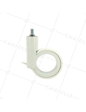 RUEDA FUTURISTA BLANCA CON VARILLA ROSCADA DE 8 MM CON UN DIÁMETRO DE 90 MM CARGA 50 KG - GRAVITY90TFW8