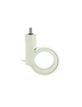 RUEDA FUTURISTA BLANCA CON VARILLA ROSCADA DE 8 MM CON UN DIÁMETRO DE 90 MM CARGA 50 KG - GRAVITY90TFW8