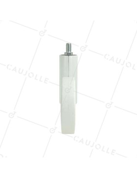 RUEDA FUTURISTA BLANCA CON VARILLA ROSCADA DE 10 MM CON UN DIÁMETRO DE 90 MM CARGA 50 KG - GRAVITY90TFW10