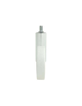 RUEDA FUTURISTA BLANCA CON VARILLA ROSCADA DE 10 MM CON UN DIÁMETRO DE 90 MM CARGA 50 KG - GRAVITY90TFW10