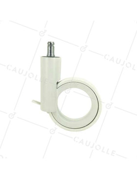ROULETTE FUTURISTE DIAMÈTRE 90 MM CHROMÉE À TIGE LISSE DE 11 MM GRAVITY 90TLC11