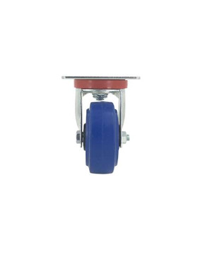 Roulette manutention 100mm caoutchouc bleu S2NS100Bleue