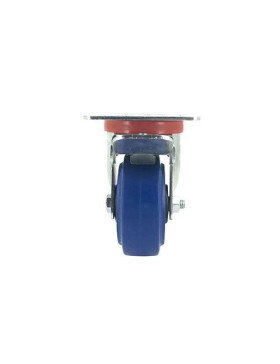 Roulette manutention 100mm caoutchouc bleu S2NS100Bleue