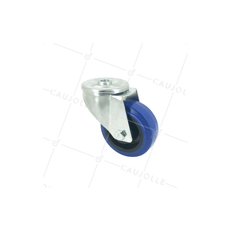 RUEDA CON ARO DE CAUCHO SUPERELÁSTICO Y UN DIÁMETRO DE 80 MM CARGA 120 KG - S06NS80