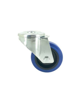 RUEDA CON ARO DE CAUCHO SUPERELÁSTICO Y UN DIÁMETRO DE 80 MM CARGA 120 KG - S06NS80