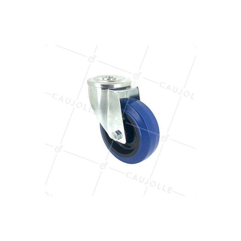 RUEDA CON ARO DE CAUCHO SUPERELÁSTICO Y UN DIÁMETRO DE 100 MM CARGA 100 KG - S06NS100