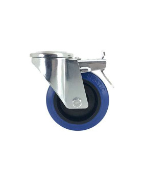 RUEDA CON ARO Y FRENO DE CAUCHO SUPERELÁSTICO Y UN DIÁMETRO DE 100 MM CARGA 120 KG - S06NS100AF