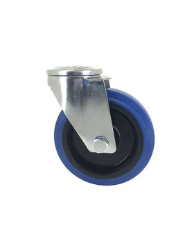 RUEDA CON ARO DE CAUCHO SUPERELÁSTICO Y UN DIÁMETRO DE 125 MM CARGA 130 KG - S06NS125
