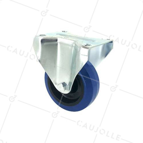 RUEDA INDUSTRIAL FIJA ELÁSTICA QUE NO MANCHA PARA MALETAS CON UN DIÁMETRO DE 100 MM CARGA 120 KG - S7NS100BLEUE • Caujolle