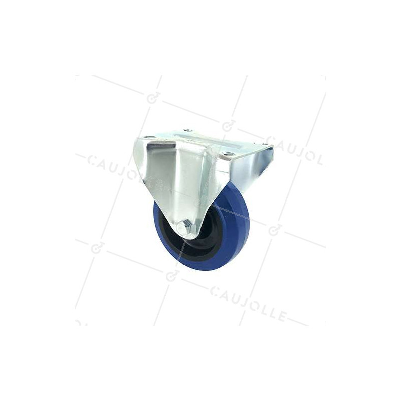 RUEDA INDUSTRIAL FIJA ELÁSTICA QUE NO MANCHA PARA MALETAS CON UN DIÁMETRO DE 100 MM CARGA 120 KG - S7NS100BLEUE