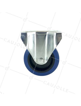RUEDA INDUSTRIAL FIJA ELÁSTICA QUE NO MANCHA PARA MALETAS CON UN DIÁMETRO DE 100 MM CARGA 120 KG - S7NS100BLEUE