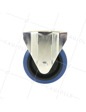 RUEDA INDUSTRIAL FIJA ELÁSTICA QUE NO MANCHA PARA MALETAS CON UN DIÁMETRO DE 125 MM CARGA 120 KG - S7NS100BLEUE