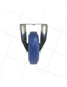 RUEDA INDUSTRIAL FIJA ELÁSTICA QUE NO MANCHA PARA MALETAS CON UN DIÁMETRO DE 125 MM CARGA 120 KG - S7NS100BLEUE
