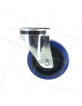 RUEDA INDUSTRIAL DE CAUCHO SUPERELÁSTICA, NO MANCHA, CON 160 MM DE DIÁMETRO, CARGA 200 KG - S74NS160