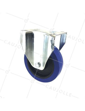 RUEDA INDUSTRIAL FIJA DE CAUCHO SUPERELÁSTICA, NO MANCHA, CON 160 MM DE DIÁMETRO, CARGA 200 KG - S75NS160 • Caujolle