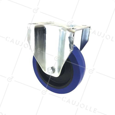 RUEDA INDUSTRIAL FIJA DE CAUCHO SUPERELÁSTICA, NO MANCHA, CON 160 MM DE DIÁMETRO, CARGA 200 KG - S75NS160 • Caujolle