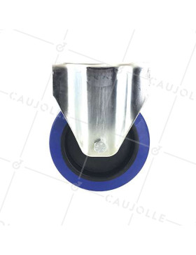 RUEDA INDUSTRIAL FIJA DE CAUCHO SUPERELÁSTICA, NO MANCHA, CON 160 MM DE DIÁMETRO, CARGA 200 KG - S75NS160