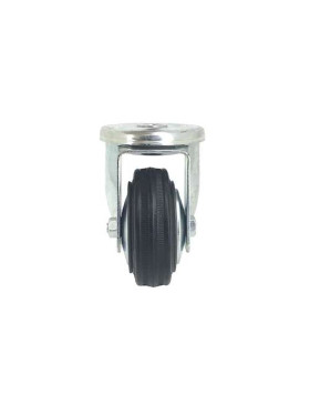 RUEDA CLÁSICA DE MANIPULACIÓN CON AGUJERO PASANTE DE CAUCHO, 80 MM DE DIÁMETRO, 65 KG DE CARGA, ORIFICIO DE 12 MM - S06C80