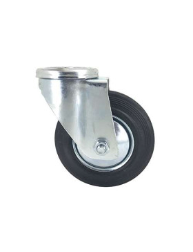 RUEDA CLÁSICA DE MANUTENCIÓN CON AGUJERO PASANTE DE CUACHO CON 125 MM DE DIÁMETRO, 100 KG DE CARGA -  S06C125L