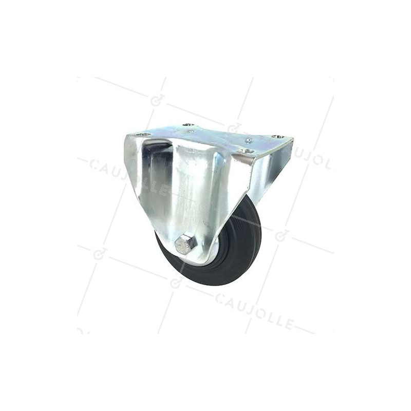 RUEDA FIJA INDUSTRIAL DE CAUCHO CON 125 MM DE DIÁMETRO, 200 KG DE CARGA - S75C125