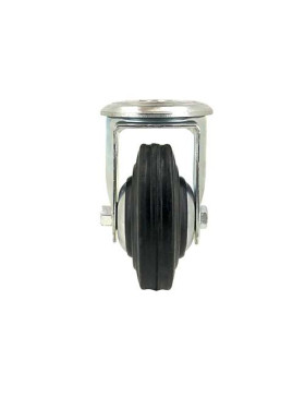 RUEDA INDUSTRIAL CON AGUJERO PASANTE, DE CAUCHO, DIÁMETRO DE 125 MM, CAPACIDAD DE CARGA DE 200 KG - S74OC125