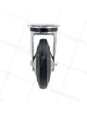 RUEDA GIRATORIA DE CAUCHO REFORZADA CON 160 MM DE DIÁMETRO, CARGA DE 200 KG - S74C160