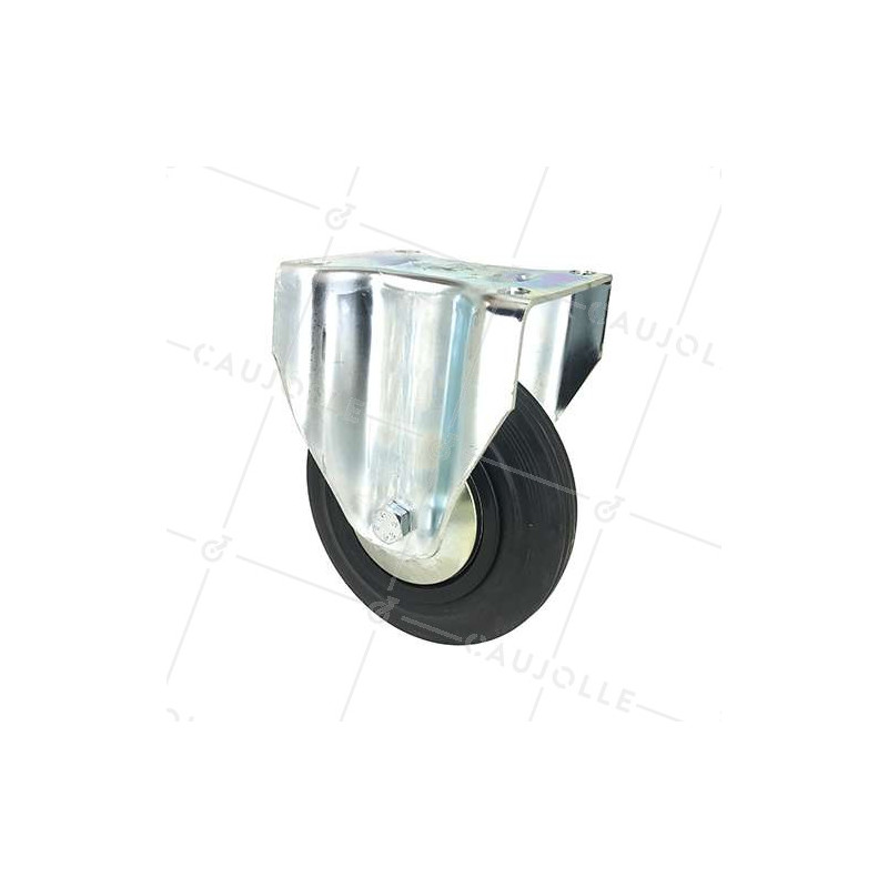 RUEDA INDUSTRIAL REFORZADA FIJA DE CAUCHO CON 160 MM DE DIÁMETRO, 200 KG DE CARGA - S75C160