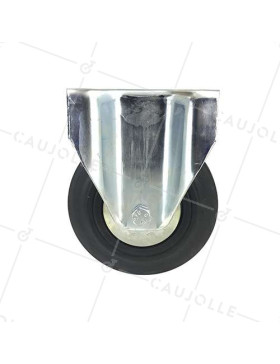 RUEDA INDUSTRIAL REFORZADA FIJA DE CAUCHO CON 160 MM DE DIÁMETRO, 200 KG DE CARGA - S75C160