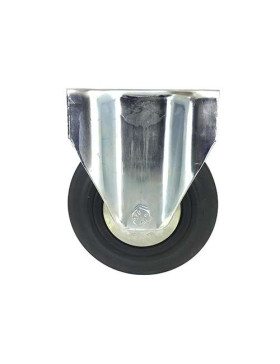 RUEDA INDUSTRIAL REFORZADA FIJA DE CAUCHO CON 160 MM DE DIÁMETRO, 200 KG DE CARGA - S75C160