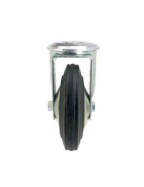 RUEDA INDUSTRIAL CON AGUJERO PASANTE, DE CAUCHO, DIÁMETRO DE 160 MM, CAPACIDAD DE CARGA DE 200 KG - S74OC160
