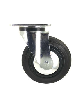 RUEDA INDUSTRIAL CON PLATINA DE CAUCHO, DIÁMETRO DE 200 MM, CAPACIDAD DE CARGA DE 200 KG - S74C200