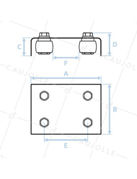 GUIDE POUR PORTAIL COULISSANT DE 20 MM À 50 MM DE LARGEUR
