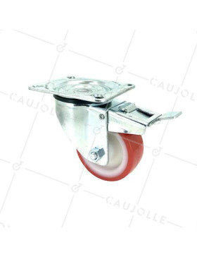 RUEDA DE MANIPULACIÓN DE NAILON Y POLIURETANO ANTIACEITES Y ANTIGRASAS CON 80 MM DE DIÁMETRO, CARGA DE 100 KG - S2NP 80AF • Caujolle