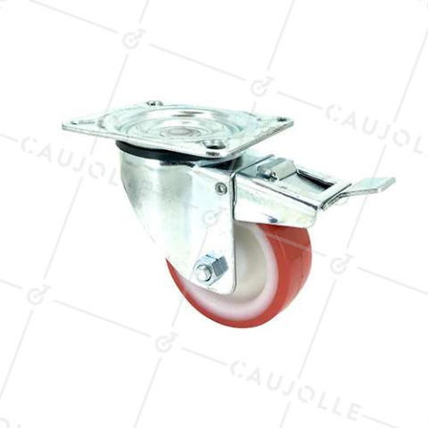 RUEDA DE MANIPULACIÓN DE NAILON Y POLIURETANO ANTIACEITES Y ANTIGRASAS CON 80 MM DE DIÁMETRO, CARGA DE 100 KG - S2NP 80AF • Caujolle
