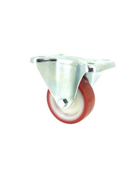 RUEDA DE MANIPULACIÓN FIJA DE POLIURETANO ROJO Y DIÁMETRO DE 80 MM, CARGA 100 KG - S7NP 80