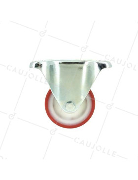 RUEDA DE MANIPULACIÓN FIJA DE POLIURETANO ROJO Y DIÁMETRO DE 80 MM, CARGA 100 KG - S7NP 80