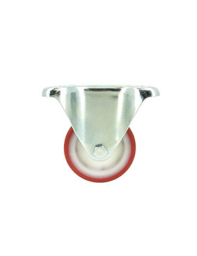RUEDA DE MANIPULACIÓN FIJA DE POLIURETANO ROJO Y DIÁMETRO DE 80 MM, CARGA 100 KG - S7NP 80