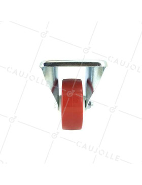 RUEDA DE MANIPULACIÓN FIJA DE POLIURETANO ROJO Y DIÁMETRO DE 80 MM, CARGA 100 KG - S7NP 80
